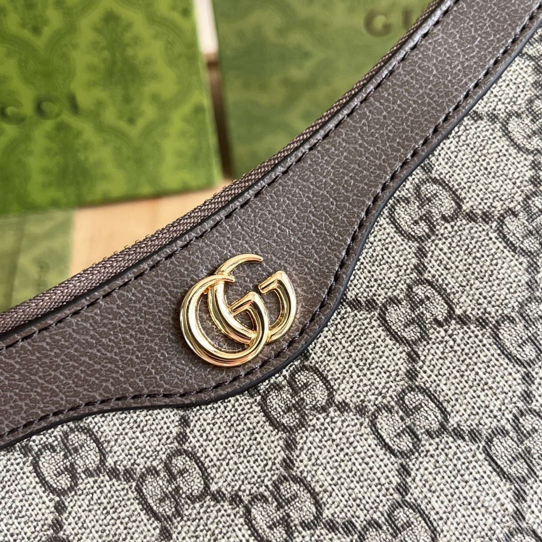 Gucci Ophidia Collection Small Handbag - Beige And Dark Brown Bag