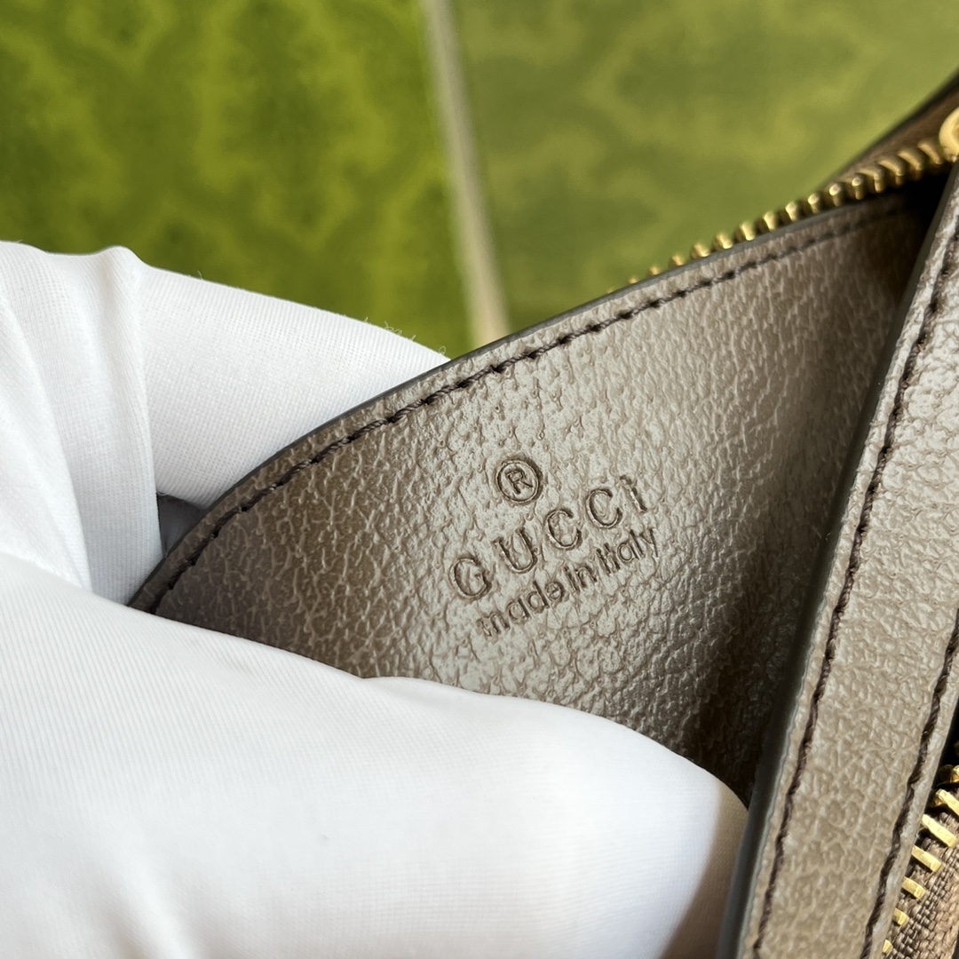 Gucci Ophidia Collection Small Handbag - Beige And Dark Brown Bag
