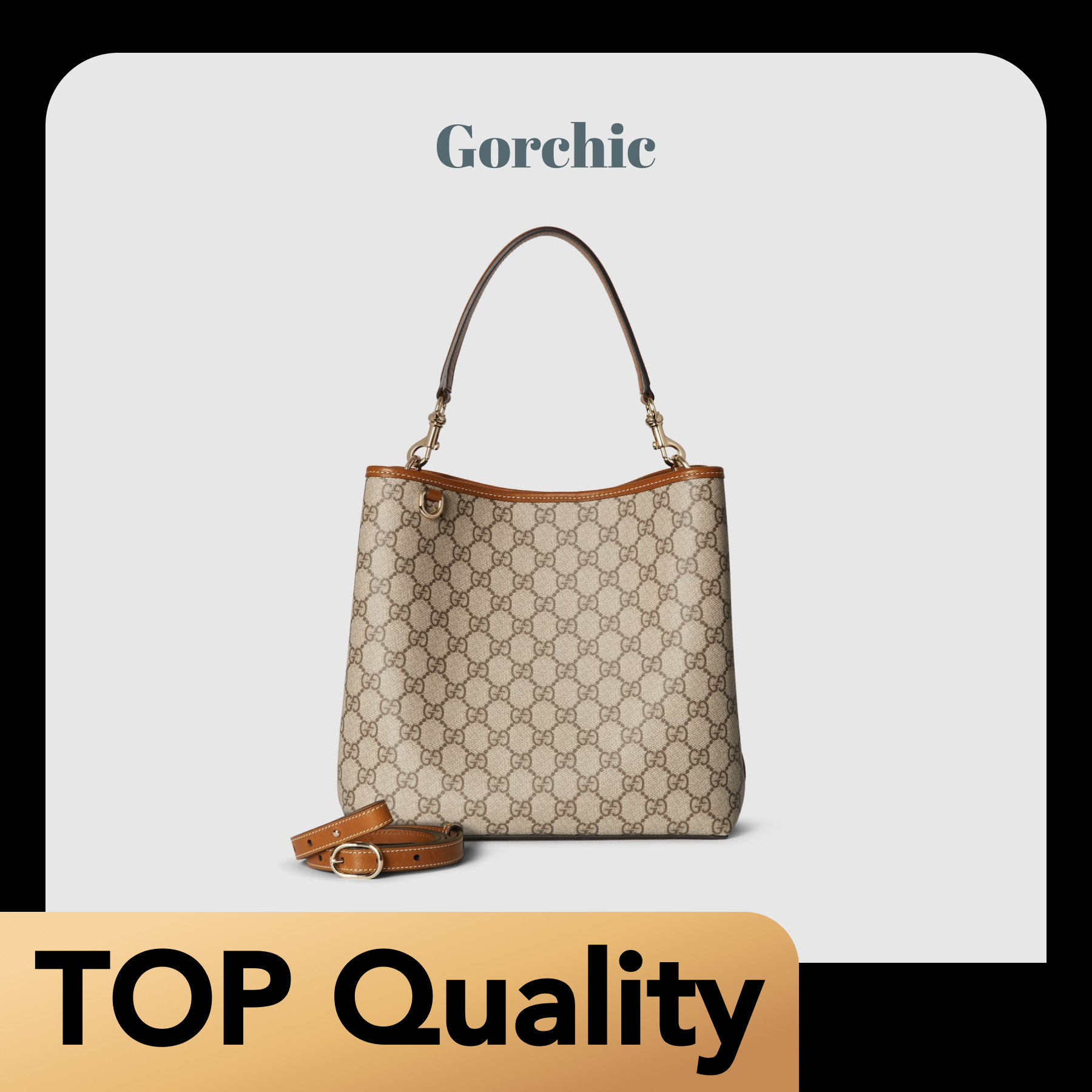 [TOP]Gucci GG Emblem bucket bag - Medium