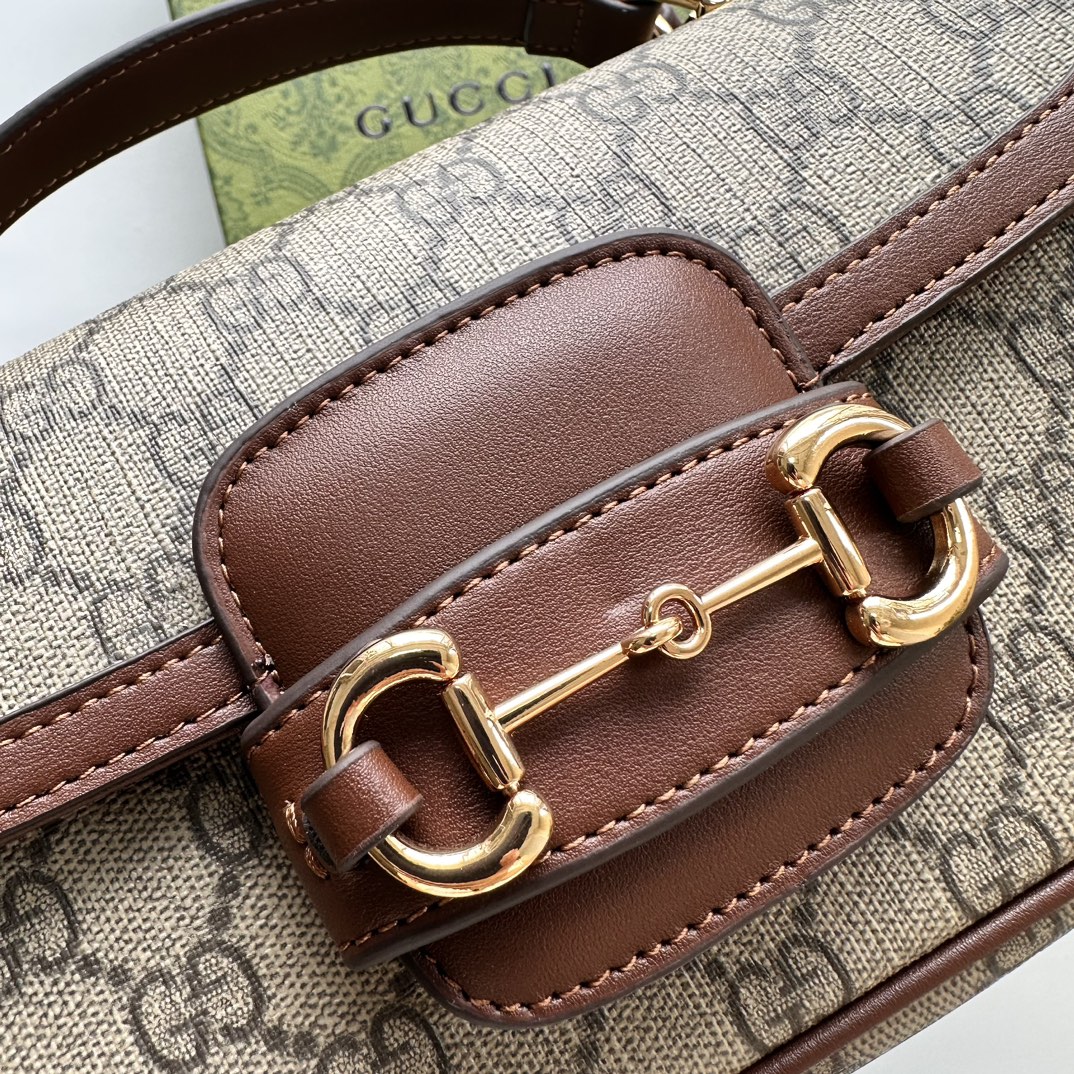 Gucci Horsebit 1955 Small Brown Shoulder Bag