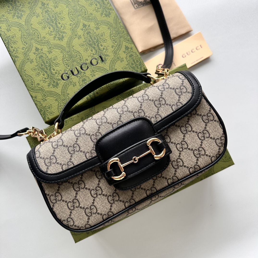 Gucci Horsebit 1955 Small Black Shoulder Bag