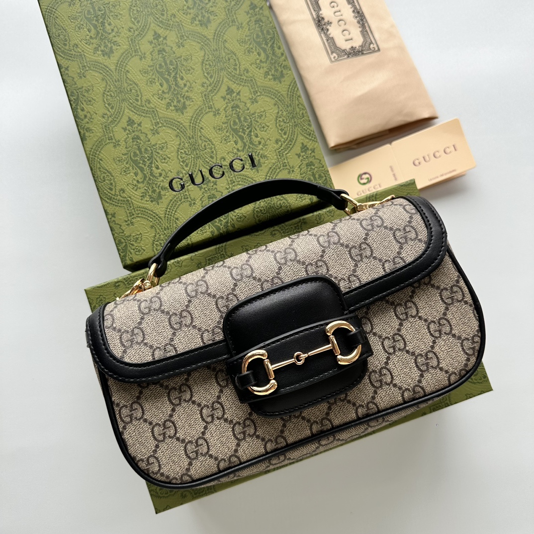 Gucci Horsebit 1955 Small Black Shoulder Bag
