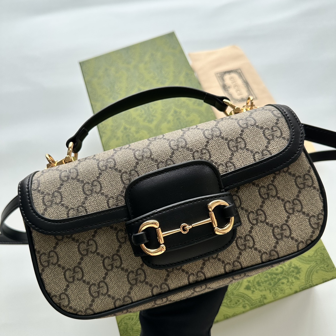 Gucci Horsebit 1955 Small Black Shoulder Bag