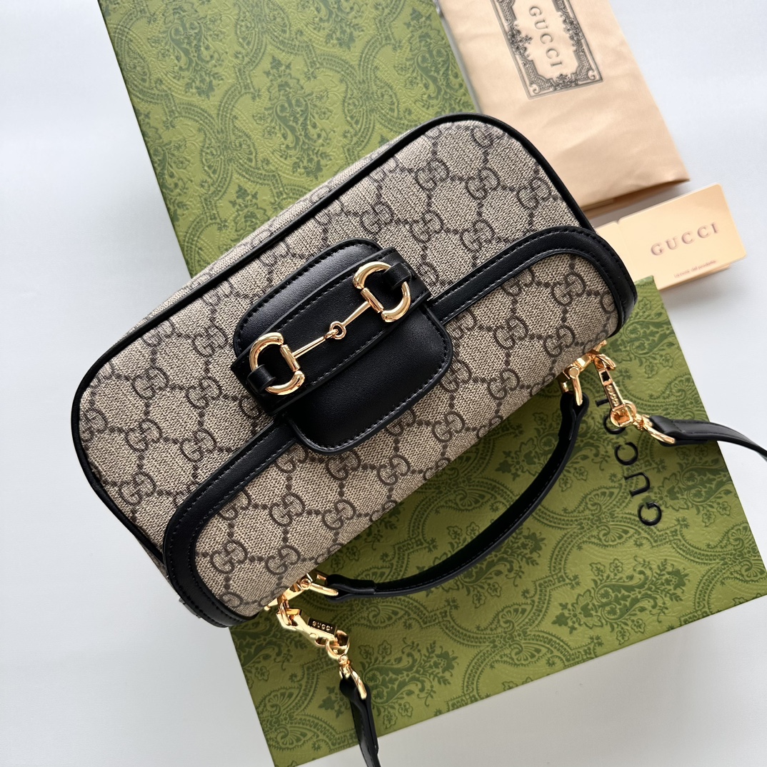 Gucci Horsebit 1955 Small Black Shoulder Bag