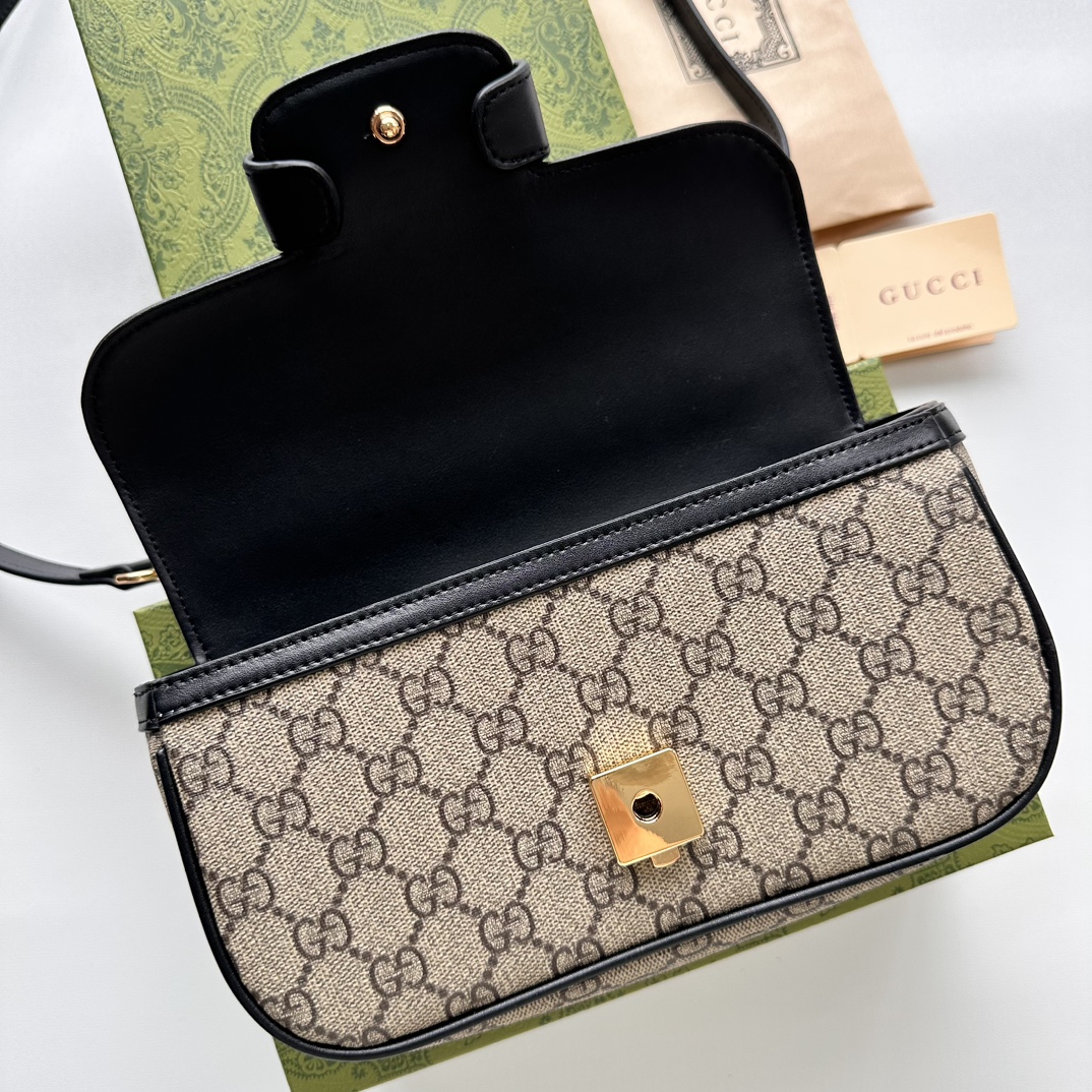 Gucci Horsebit 1955 Small Black Shoulder Bag