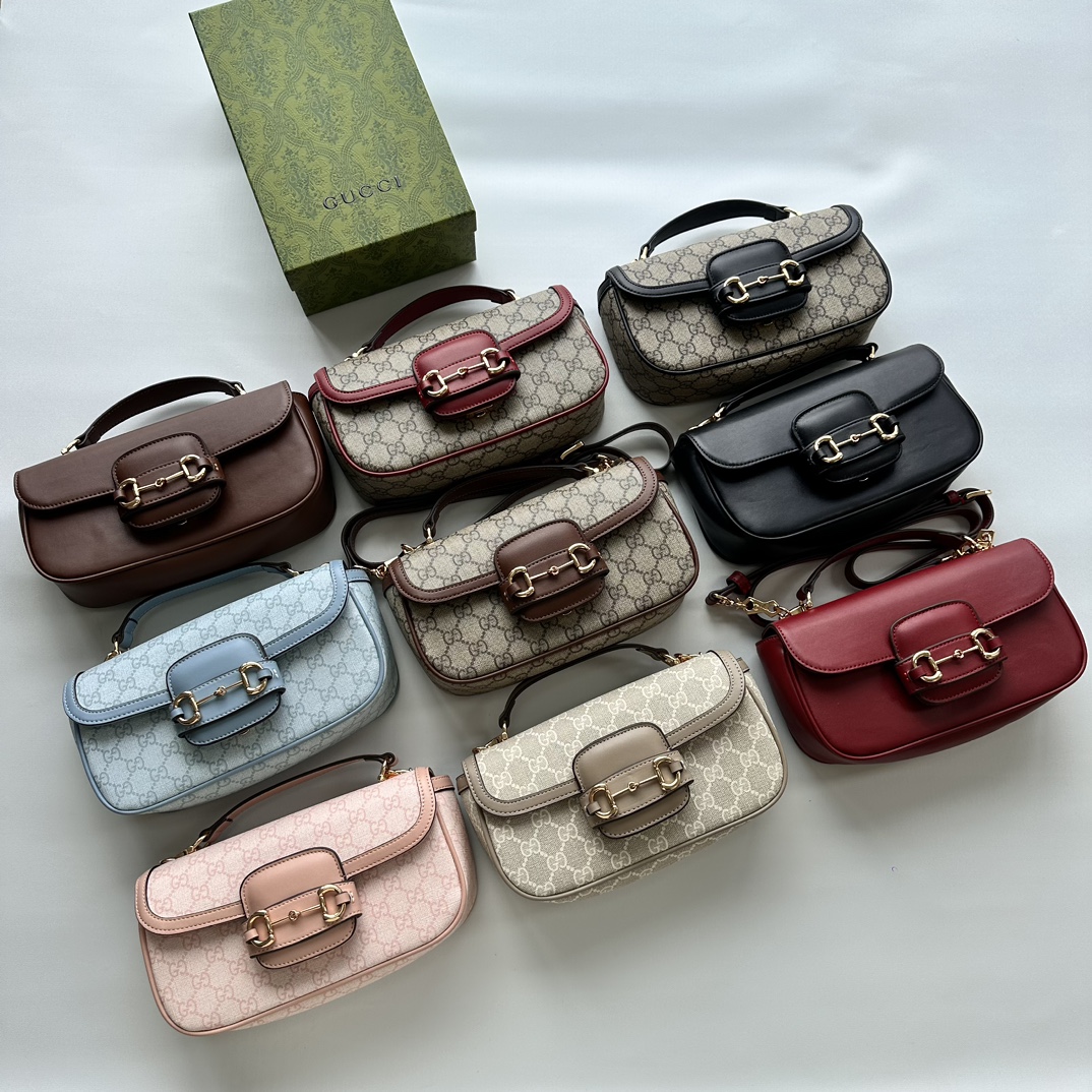 Gucci Horsebit 1955 Small Black Shoulder Bag
