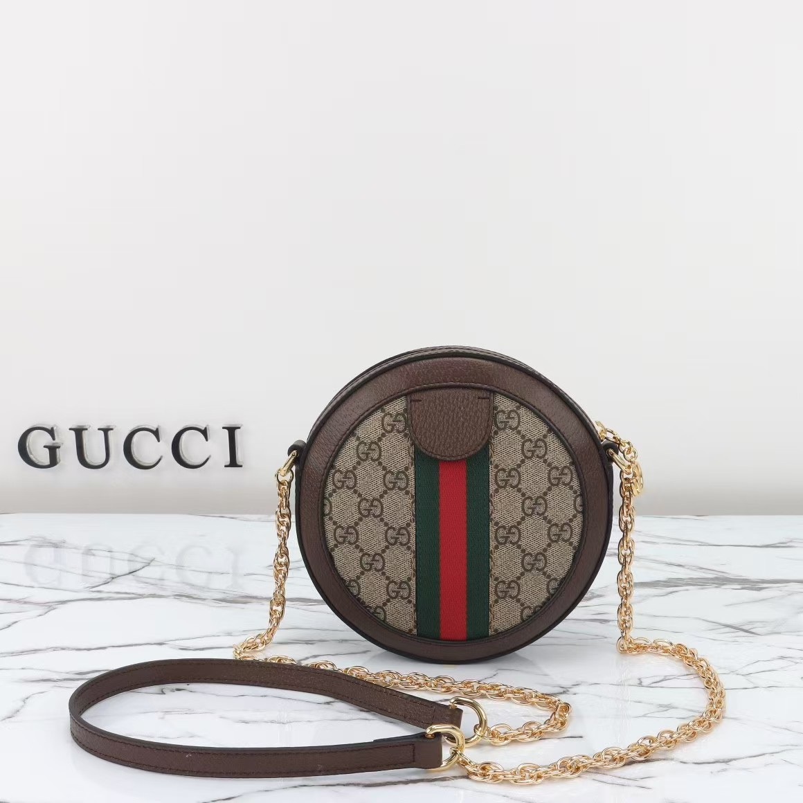 [TOP]Gucci GG Ophidia Mini Round Shoulder Bag