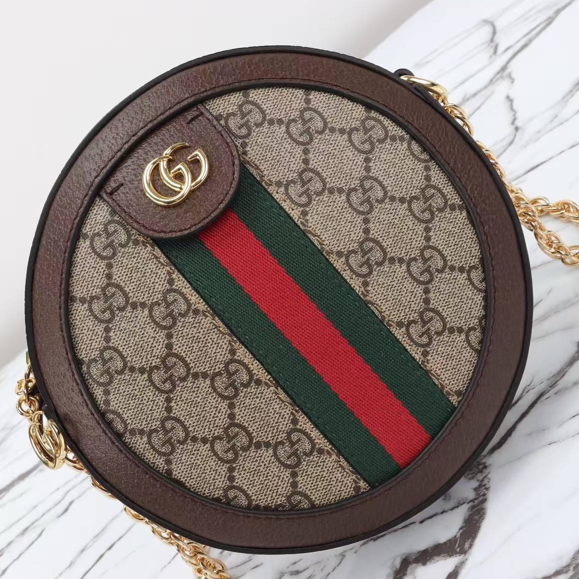 [TOP]Gucci GG Ophidia Mini Round Shoulder Bag