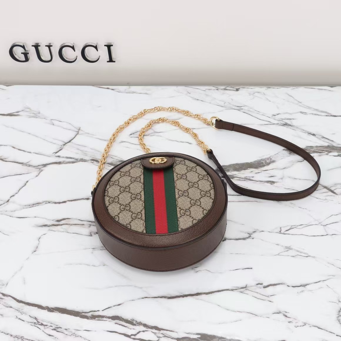 [TOP]Gucci GG Ophidia Mini Round Shoulder Bag