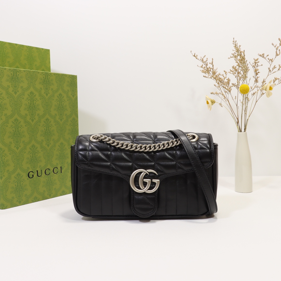 Gucci GG Marmont Small Shoulder Bag Black - Bag