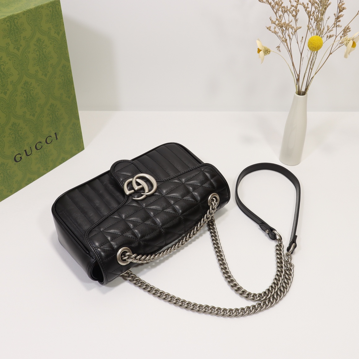 Gucci GG Marmont Small Shoulder Bag Black - Bag
