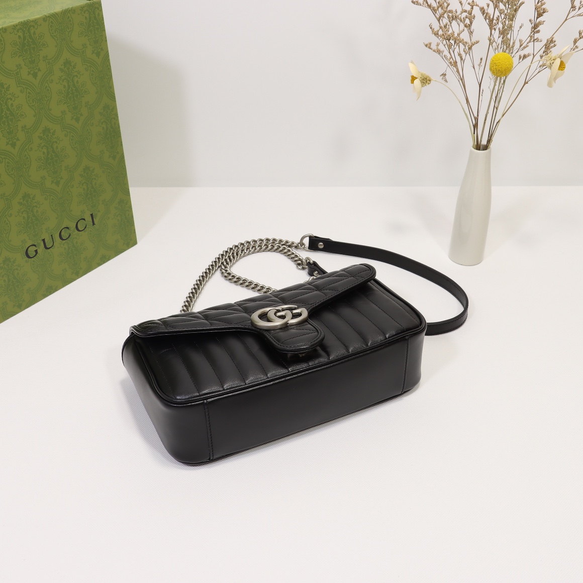 Gucci GG Marmont Small Shoulder Bag Black - Bag