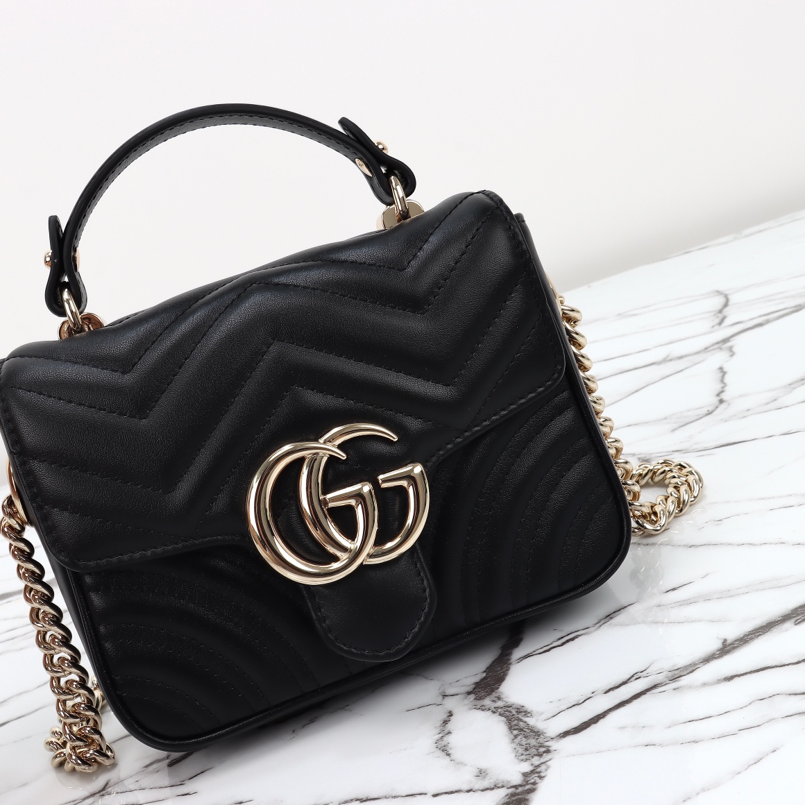[TOP] Gucci GG Marmont mini top handle bag