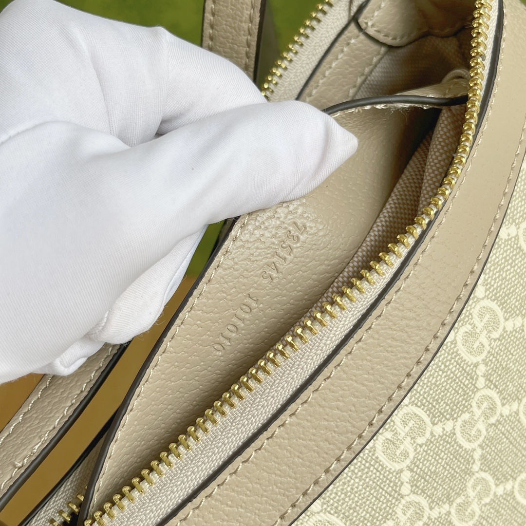 Gucci Ophidia Collection Small Handbag - Beige And White Bag