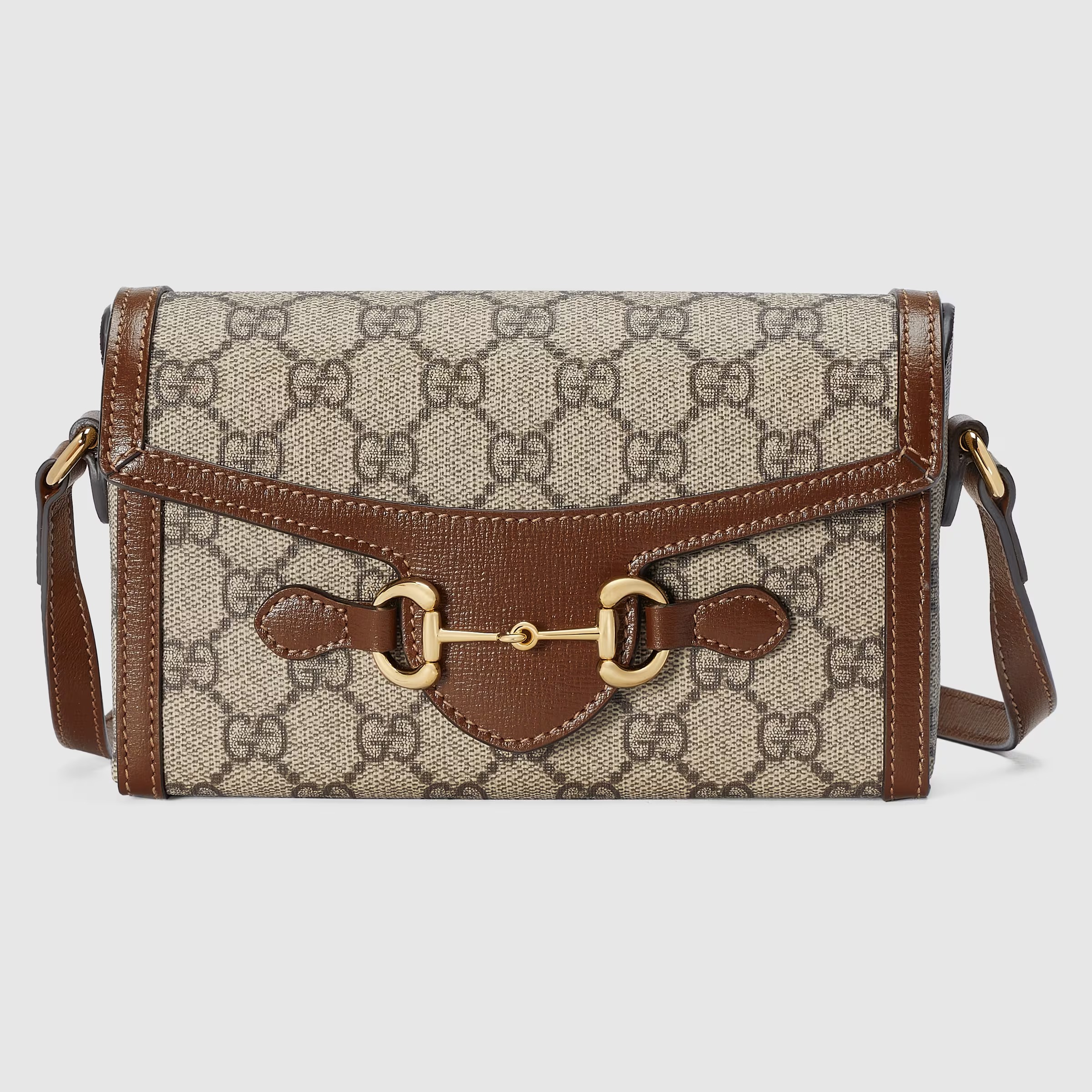Gucci Horsebit 1955 series mini handbag GG Supreme canvas - Ebony
