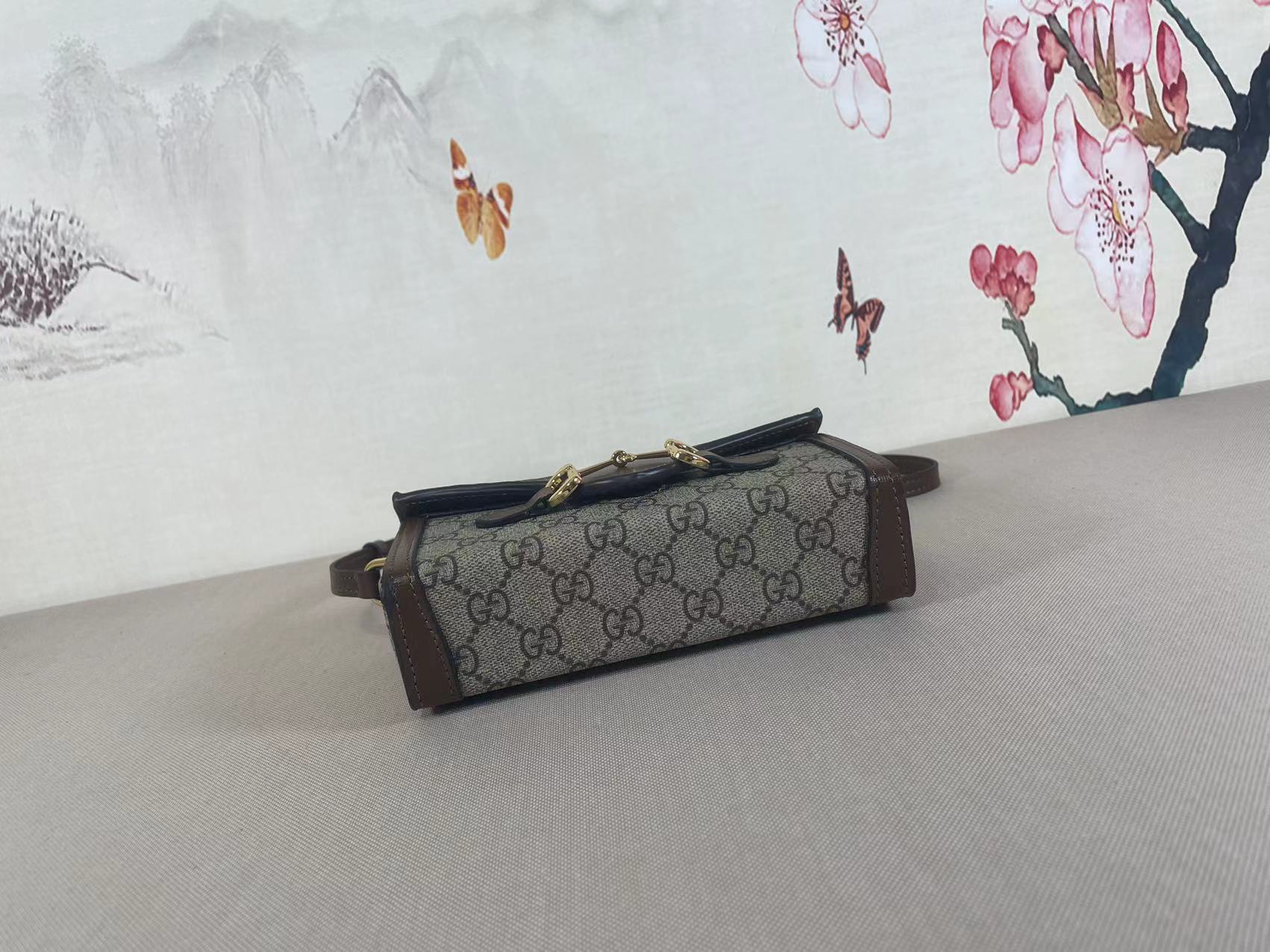 Gucci Horsebit 1955 series mini handbag GG Supreme canvas - Ebony