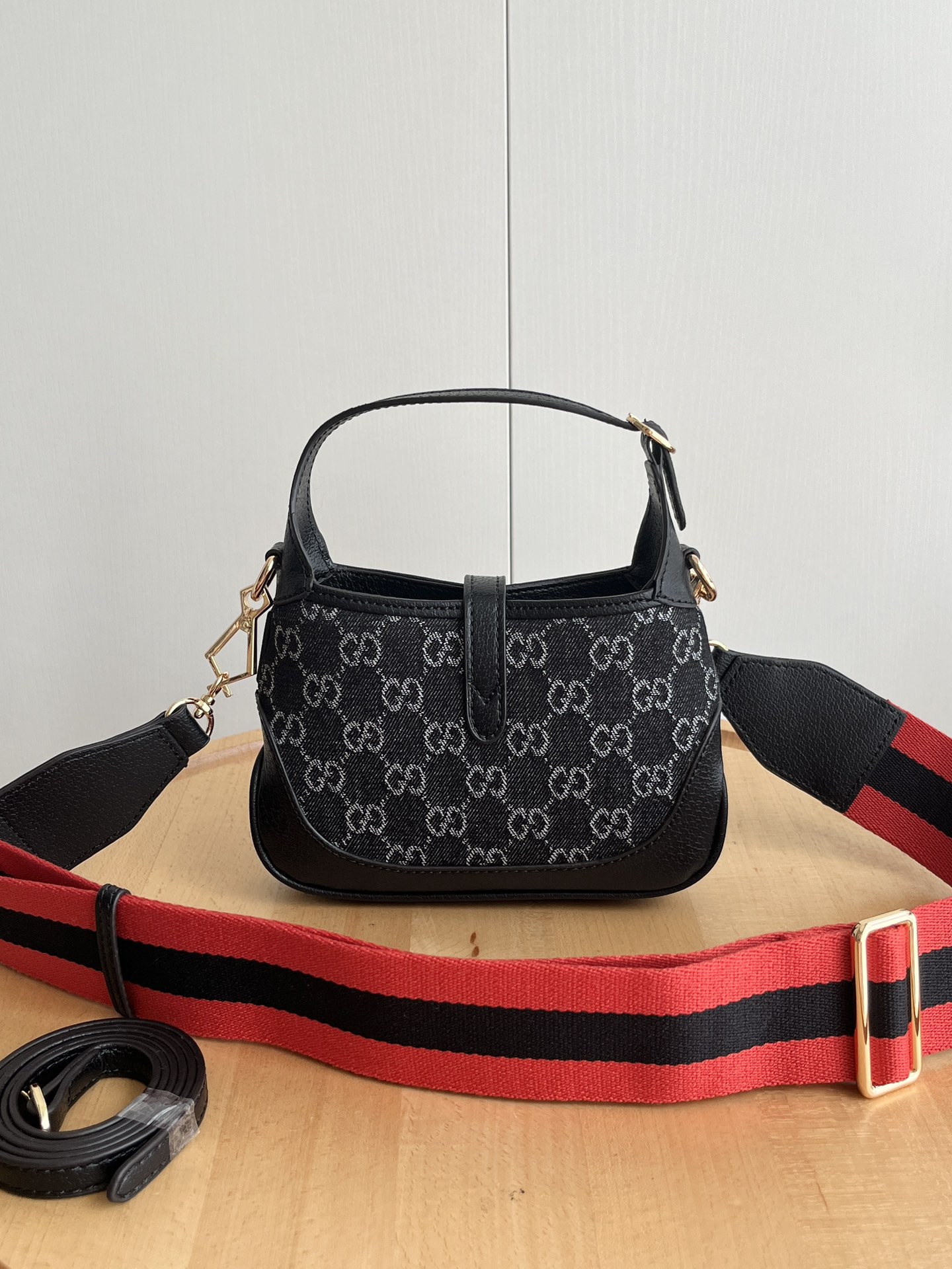 Gucci Mini Jackie 1961 Bag in Horsebit Black Denim and GHW - Bag