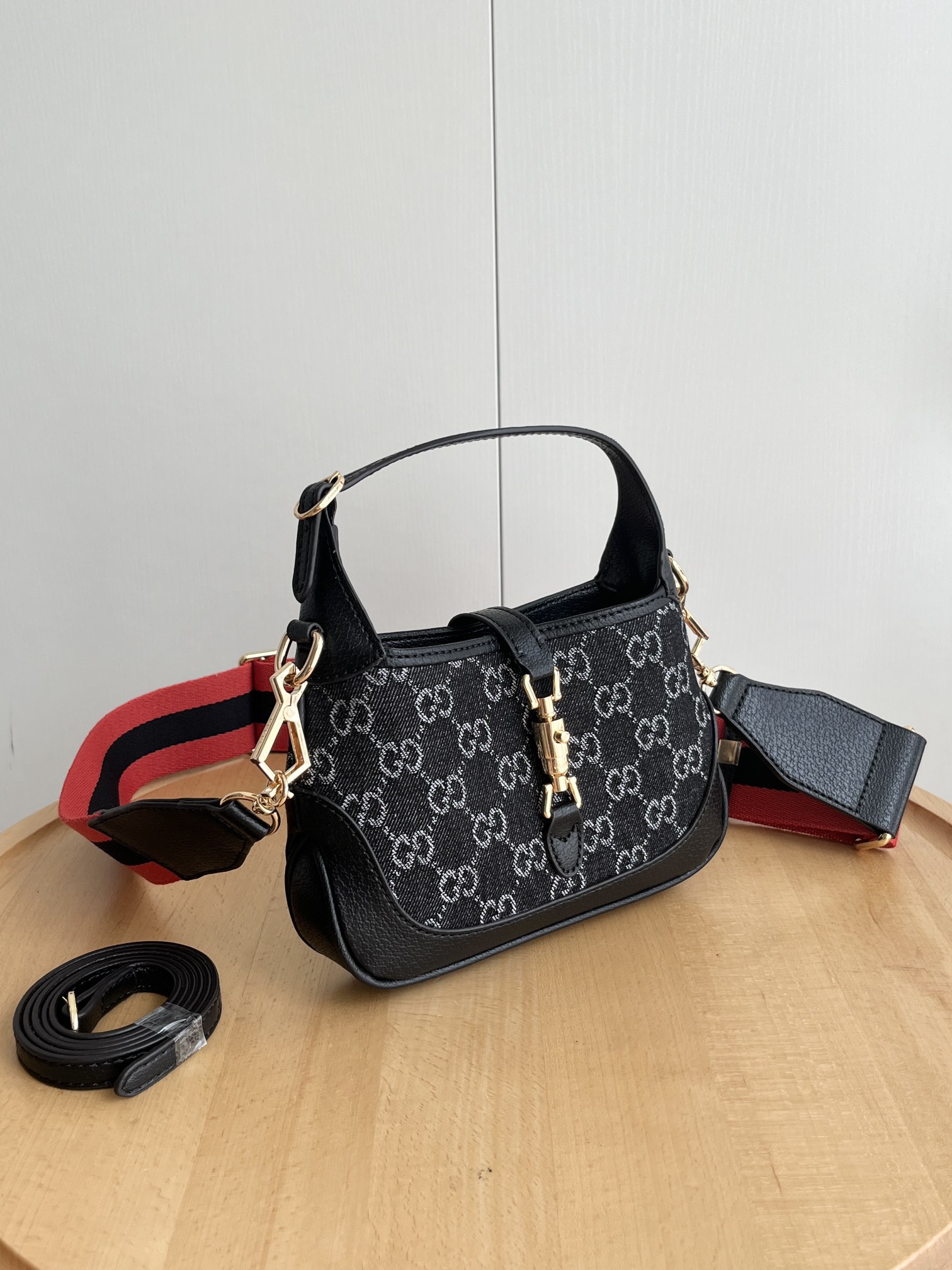 Gucci Mini Jackie 1961 Bag in Horsebit Black Denim and GHW - Bag
