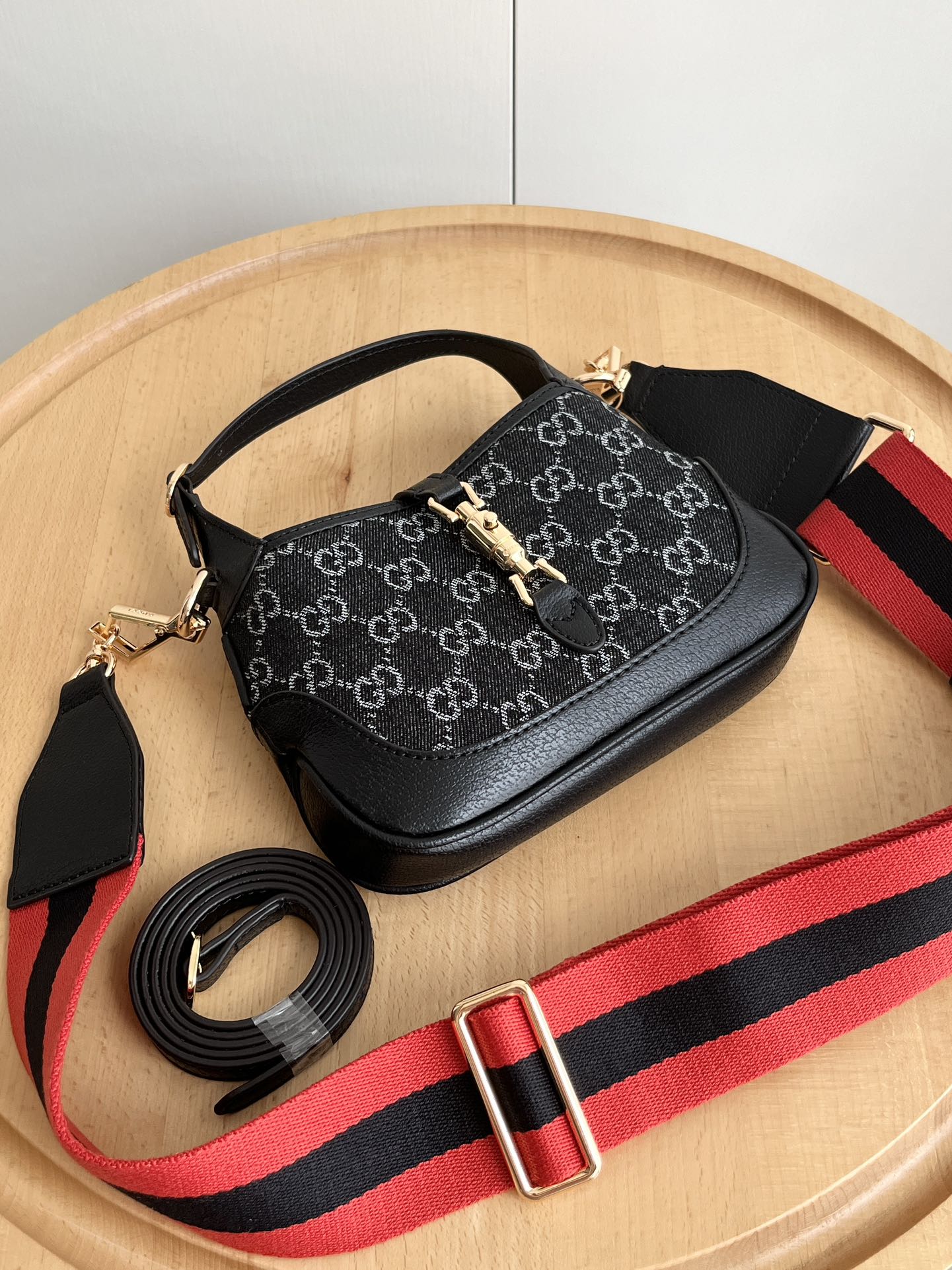 Gucci Mini Jackie 1961 Bag in Horsebit Black Denim and GHW - Bag