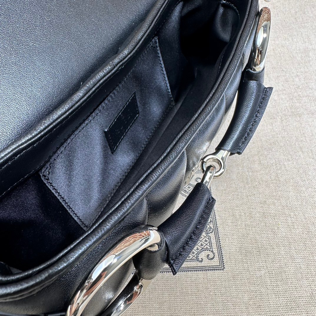 Gucci Horsebit Chain Small Shoulder Bag Black - Bag