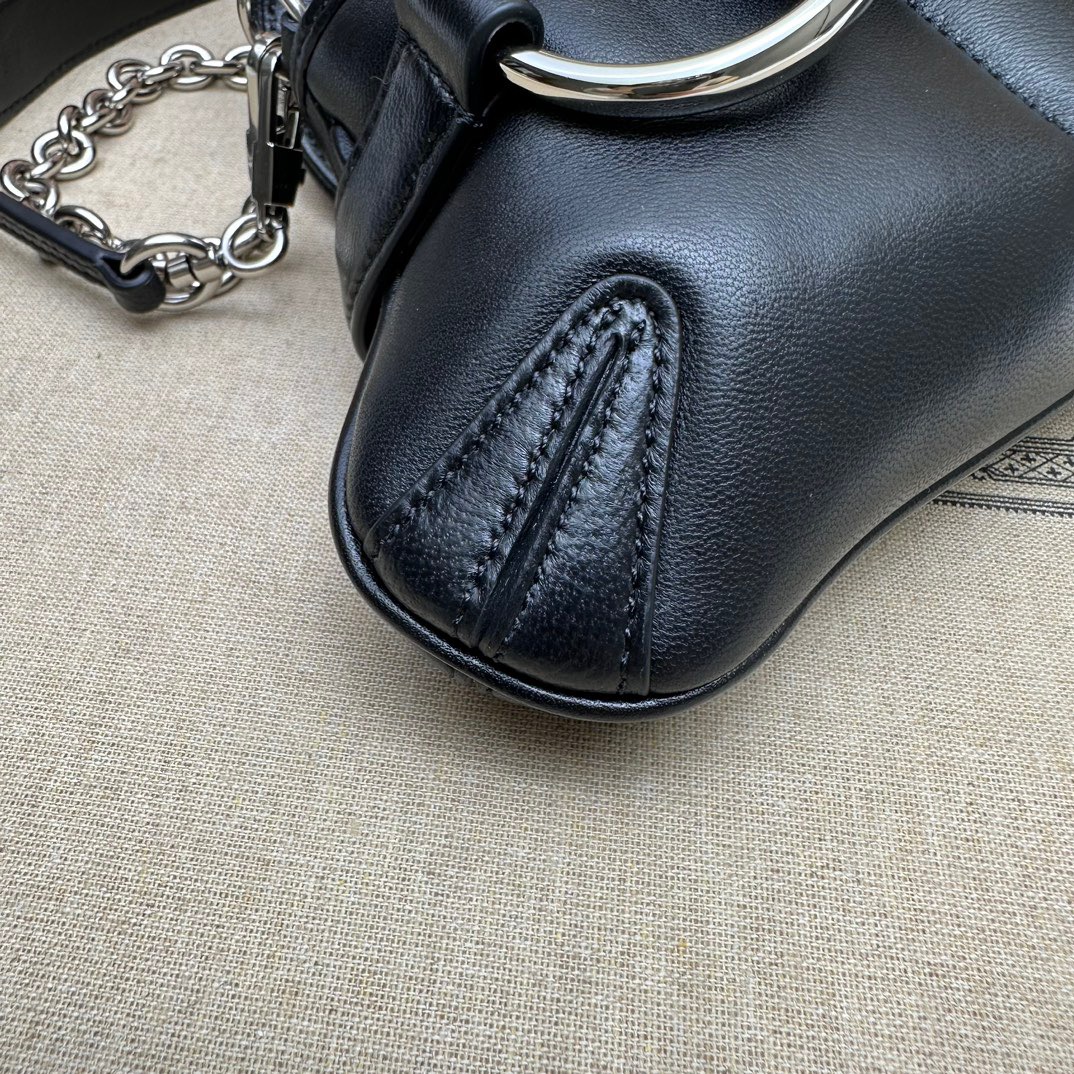 Gucci Horsebit Chain Small Shoulder Bag Black - Bag