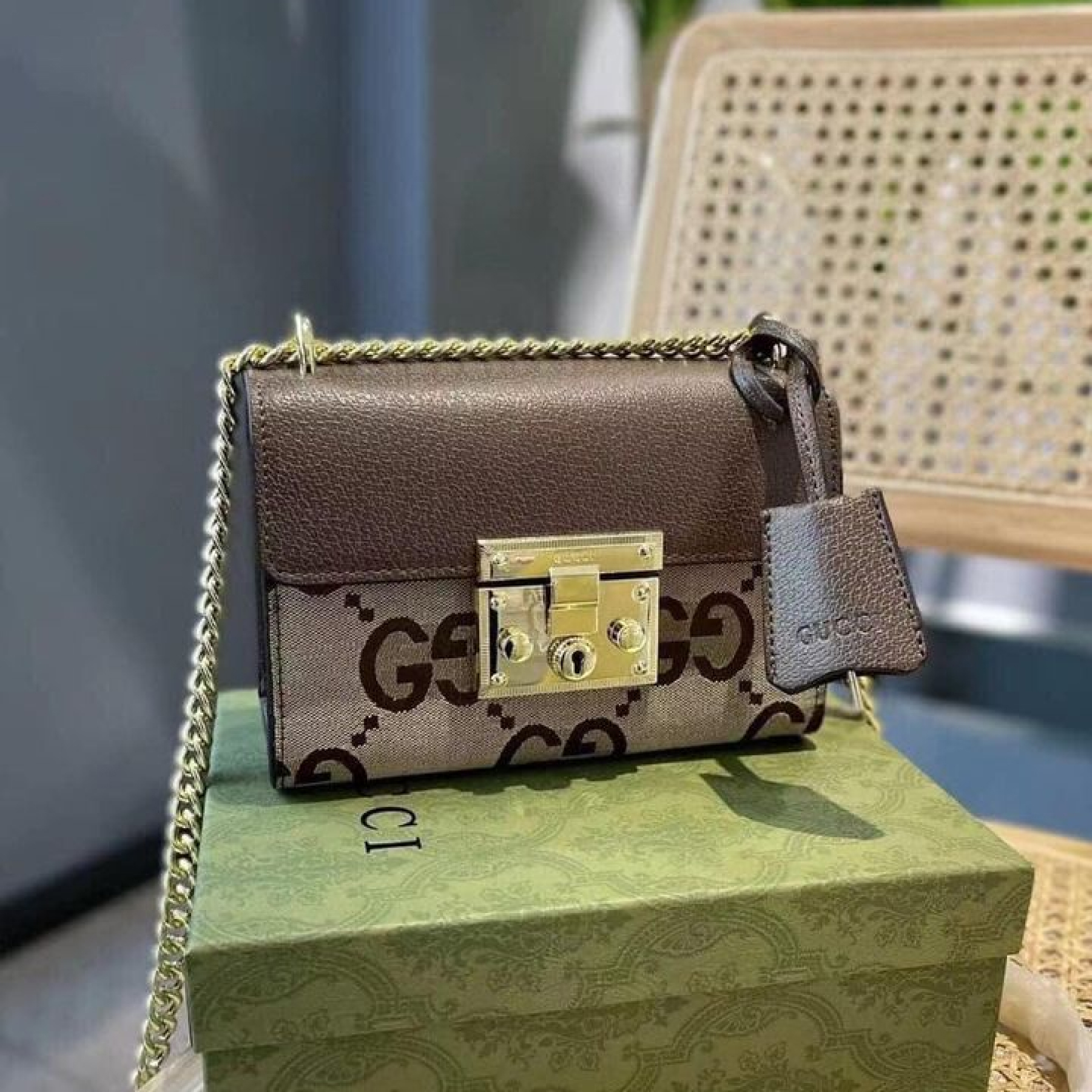 Gucci GG Supreme Padlock Small Shoulder - Bag