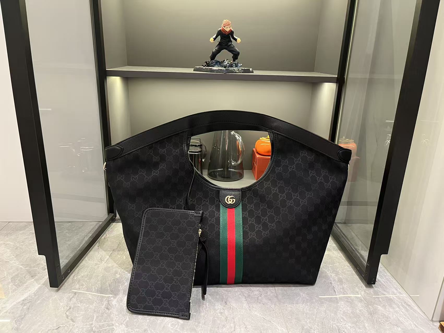 Gucci Giglio GG large tote bag - Dark Black