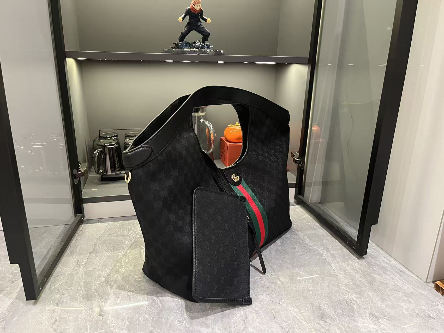 Gucci Giglio GG large tote bag - Dark Black
