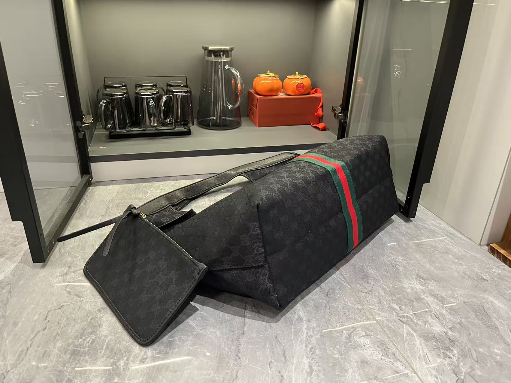 Gucci Giglio GG large tote bag - Dark Black