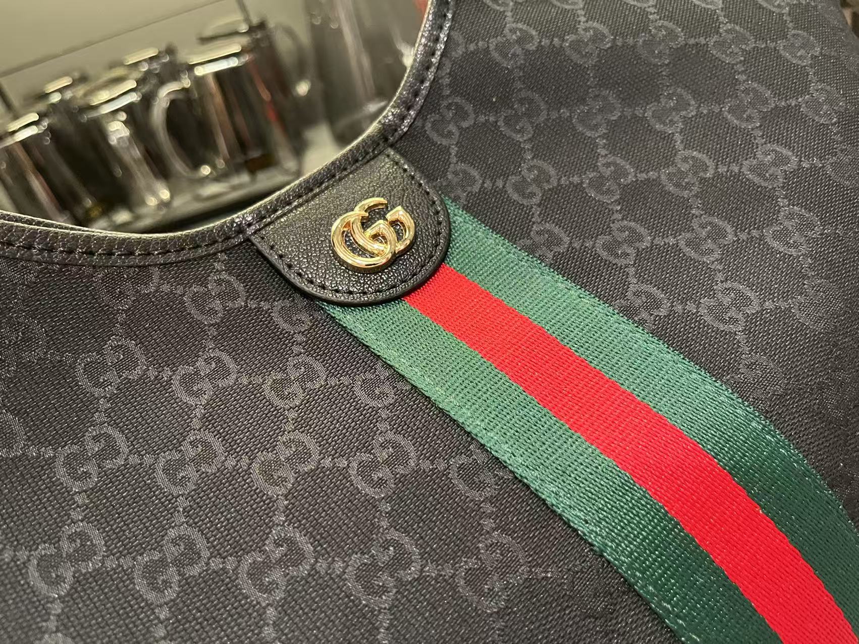 Gucci Giglio GG large tote bag - Dark Black