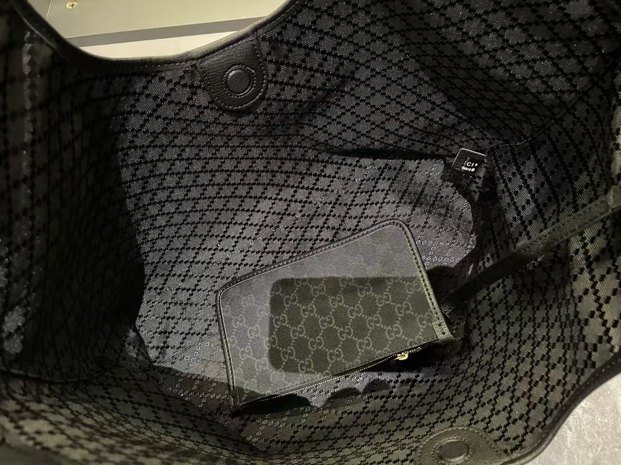 Gucci Giglio GG large tote bag - Dark Black