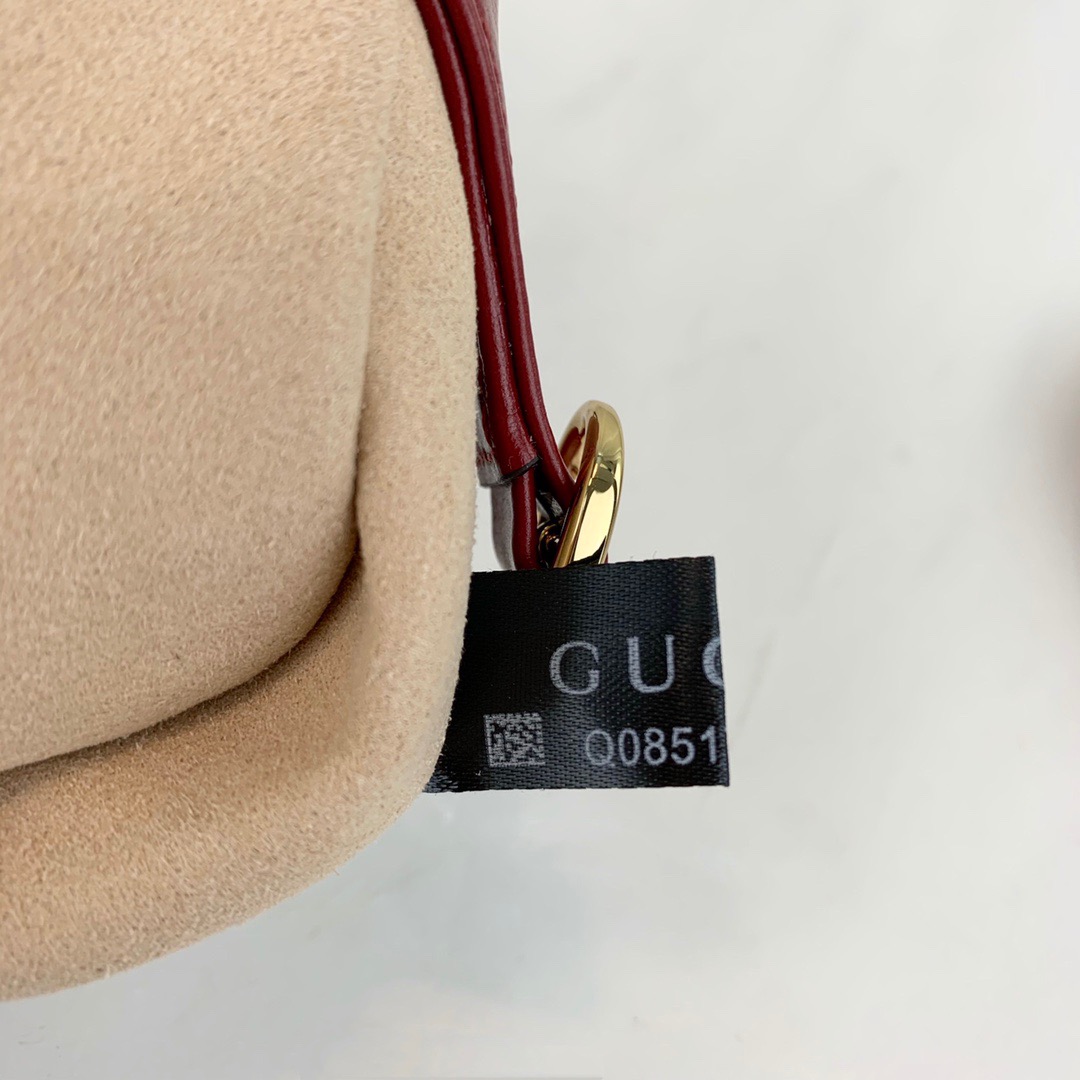 GUCCI Boarded Dyana Lux Calfskin Mini Jackie 1961 Hobo New Cherry Red - Bag