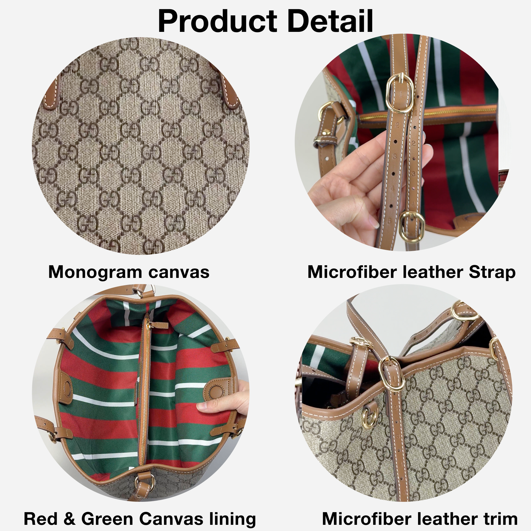 Gucci GG Emblem Large brown tote bag