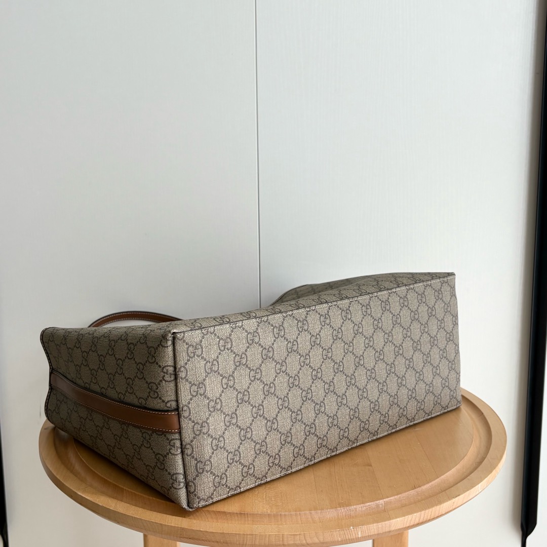 Gucci GG Emblem Large brown tote bag