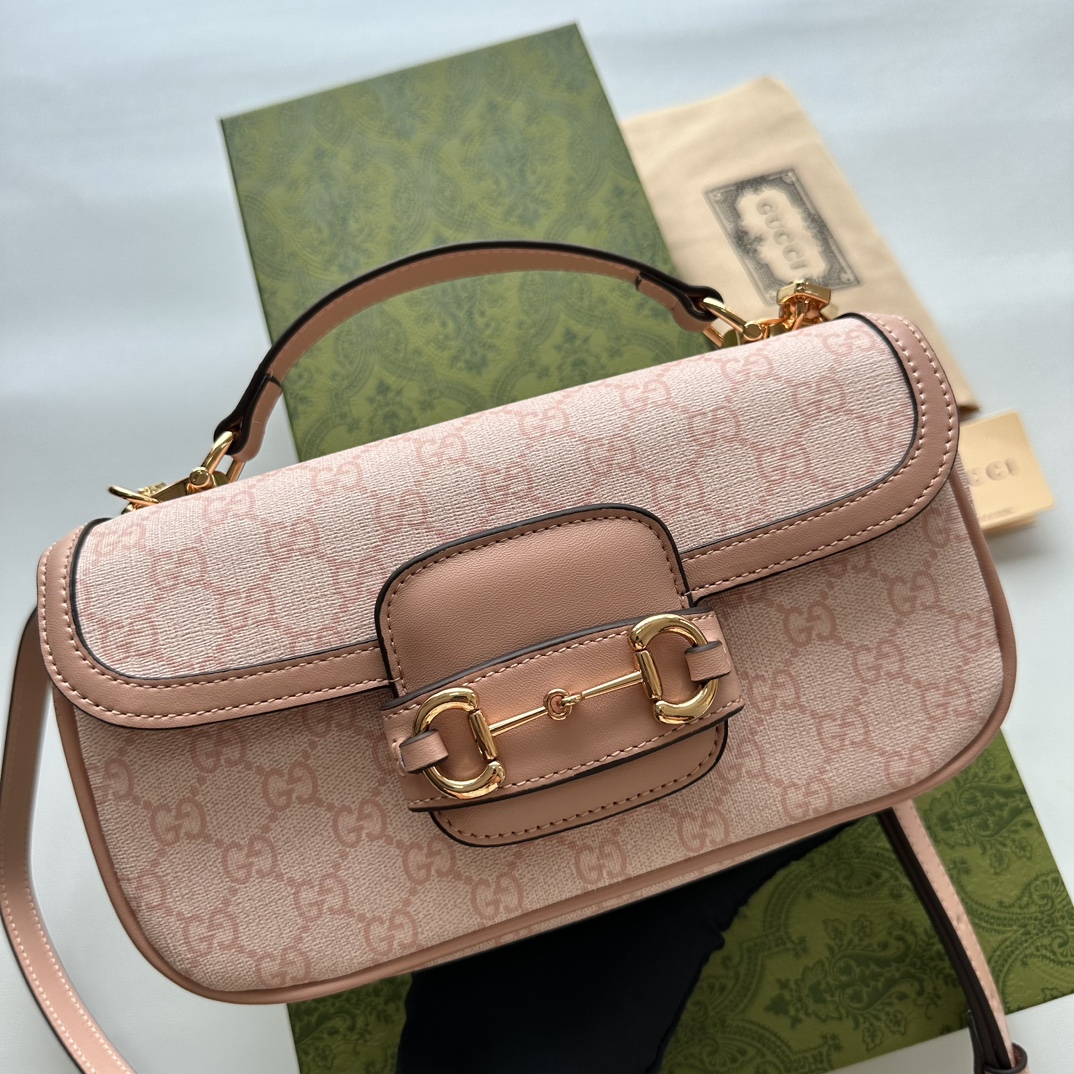 Gucci Horsebit 1955 Small Pink Shoulder Bag