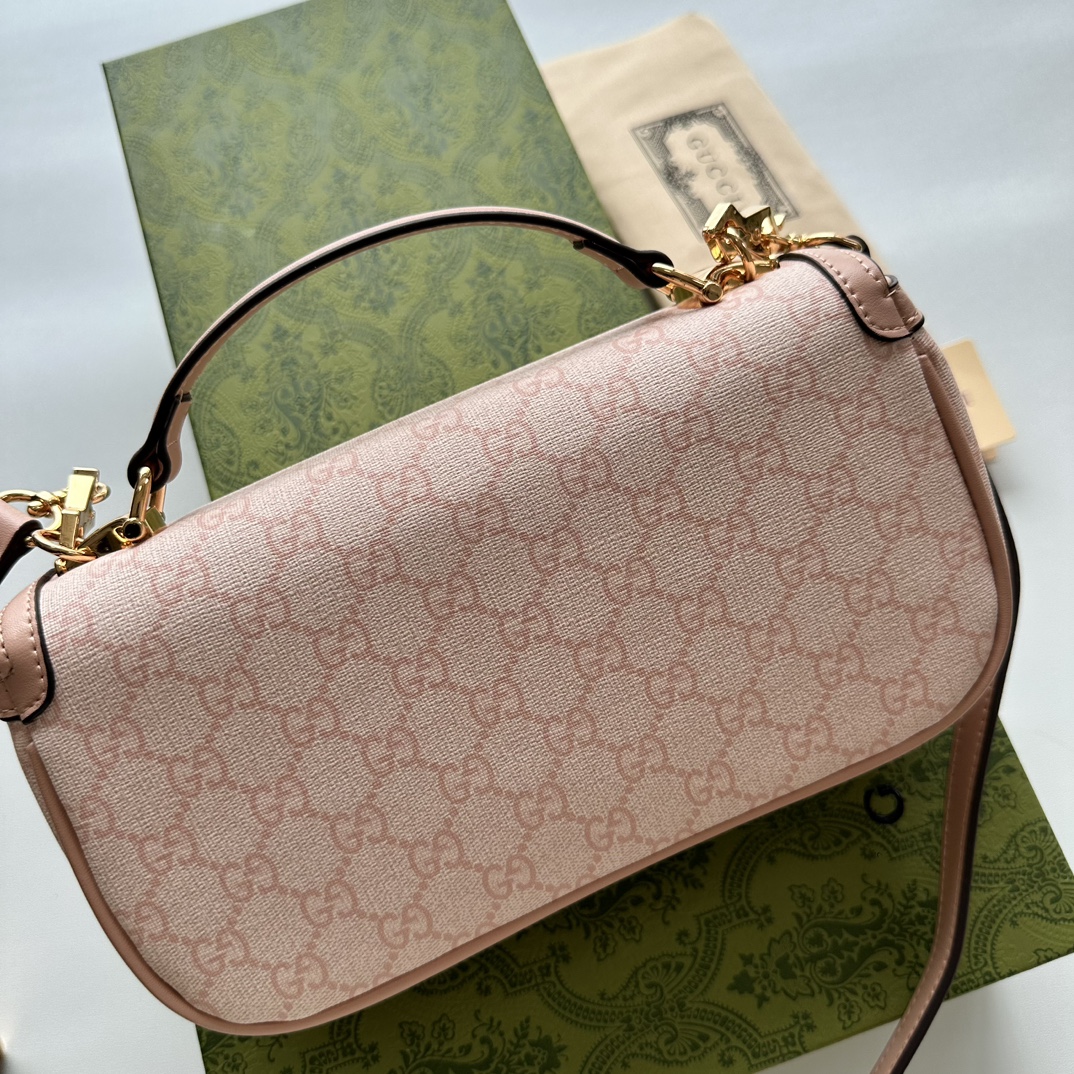 Gucci Horsebit 1955 Small Pink Shoulder Bag