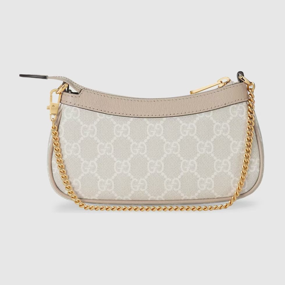 [TOP]Gucci GG Ophidia mini bag in beige and white