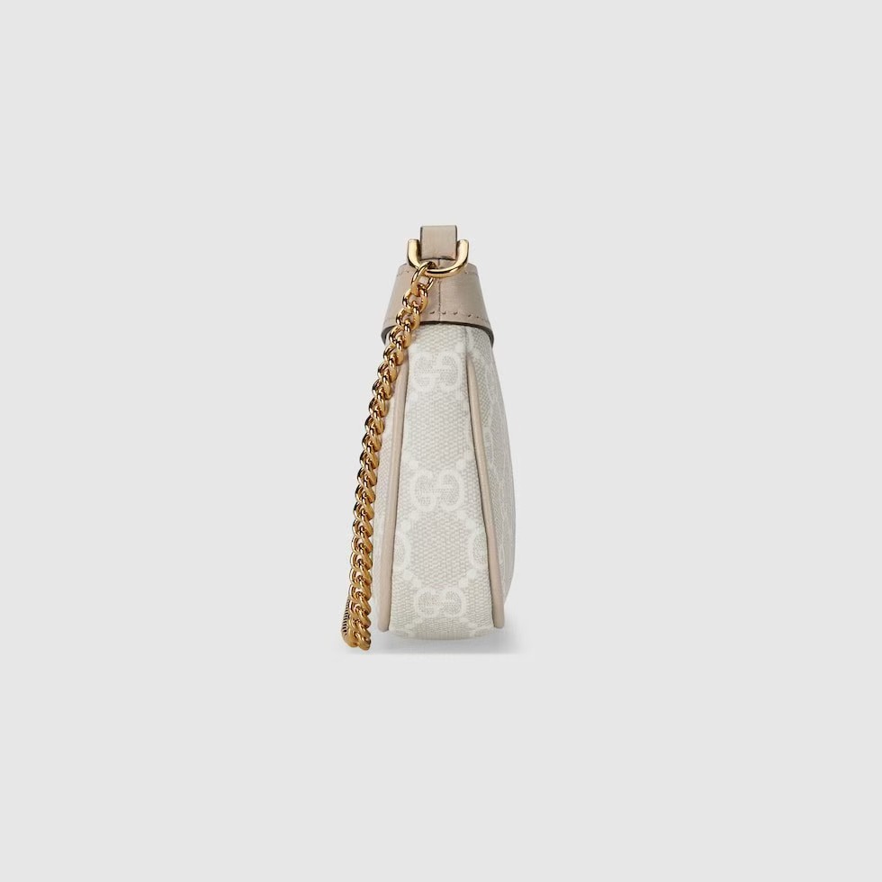 [TOP]Gucci GG Ophidia mini bag in beige and white