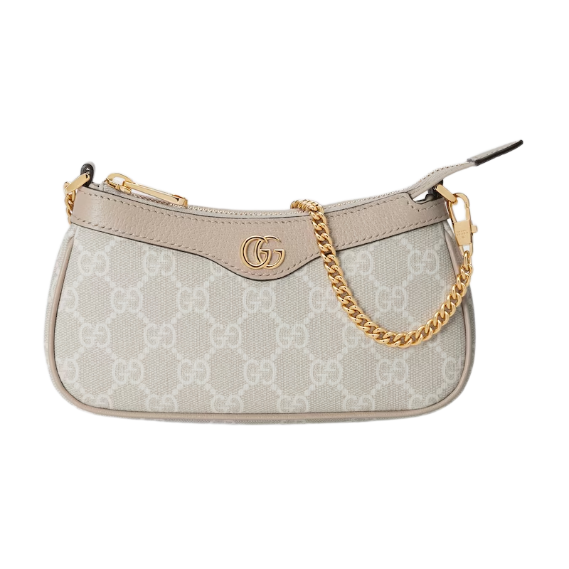 [TOP]Gucci GG Ophidia mini bag in beige and white