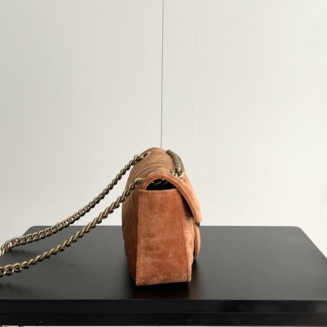 Gucci GG Marmont Velvet Collection - Orange Bag