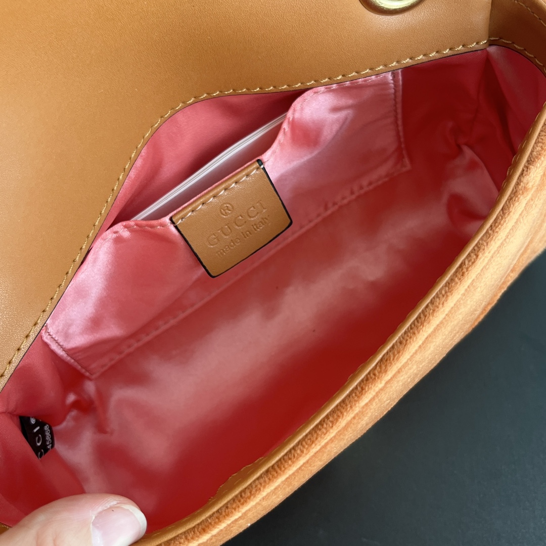 Gucci GG Marmont Velvet Collection - Orange Bag