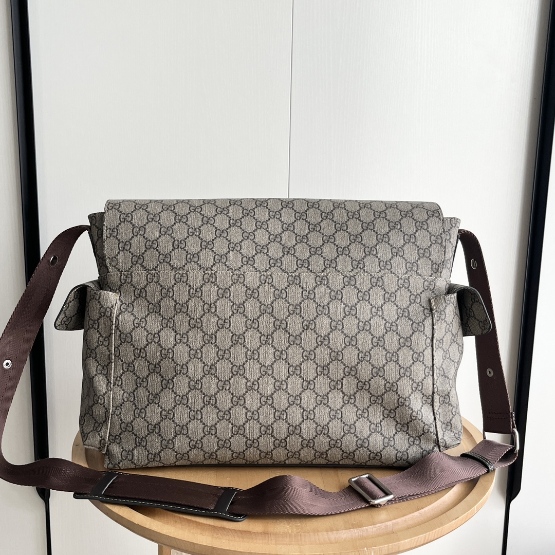 GUCCI GG Diaper Bag Khaki Monogram