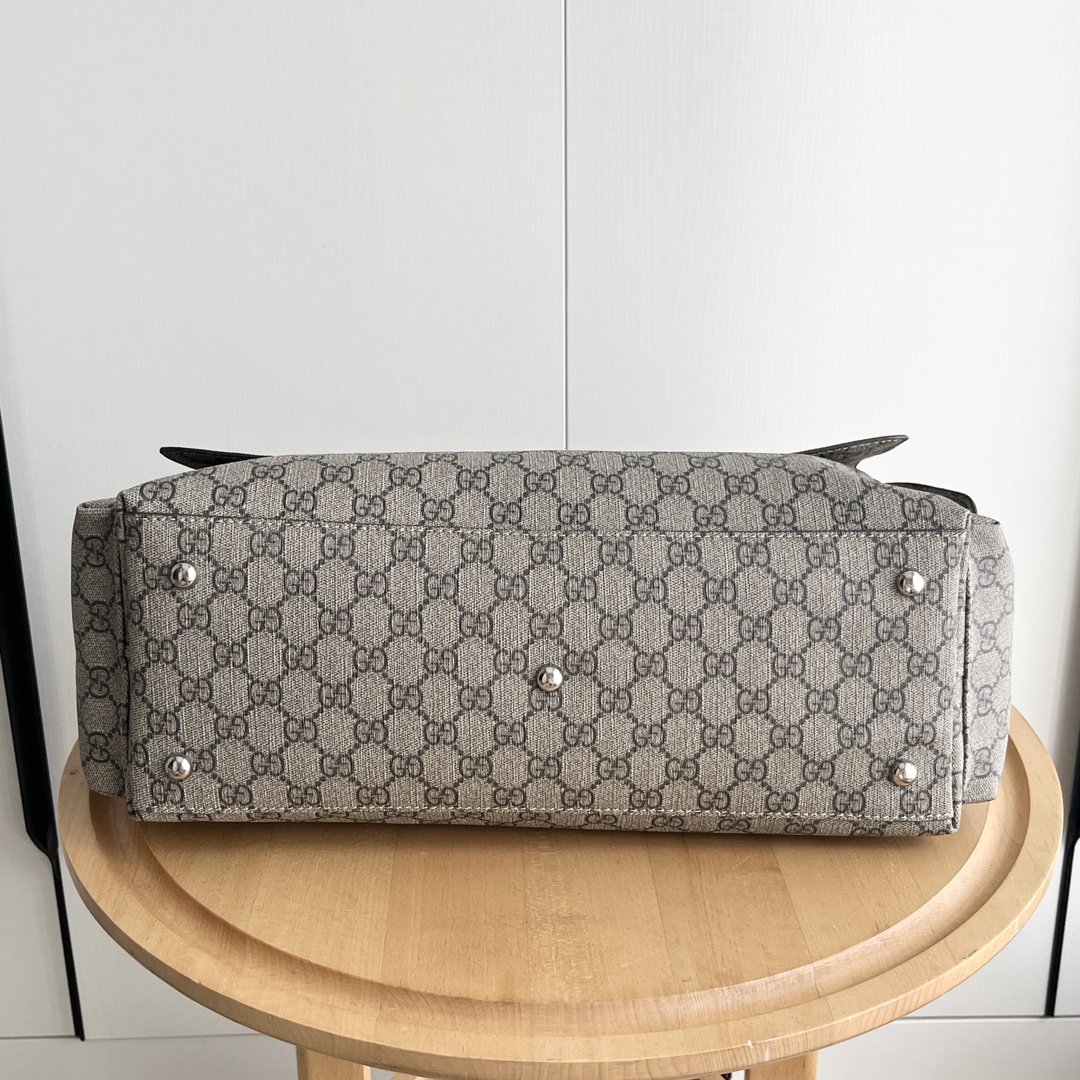 GUCCI GG Diaper Bag Khaki Monogram