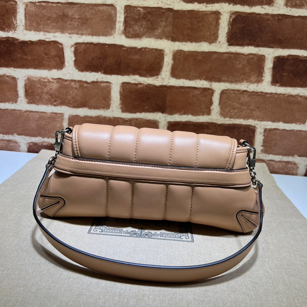 Gucci Horsebit Chain Small Shoulder Bag Rose Beige - Bag