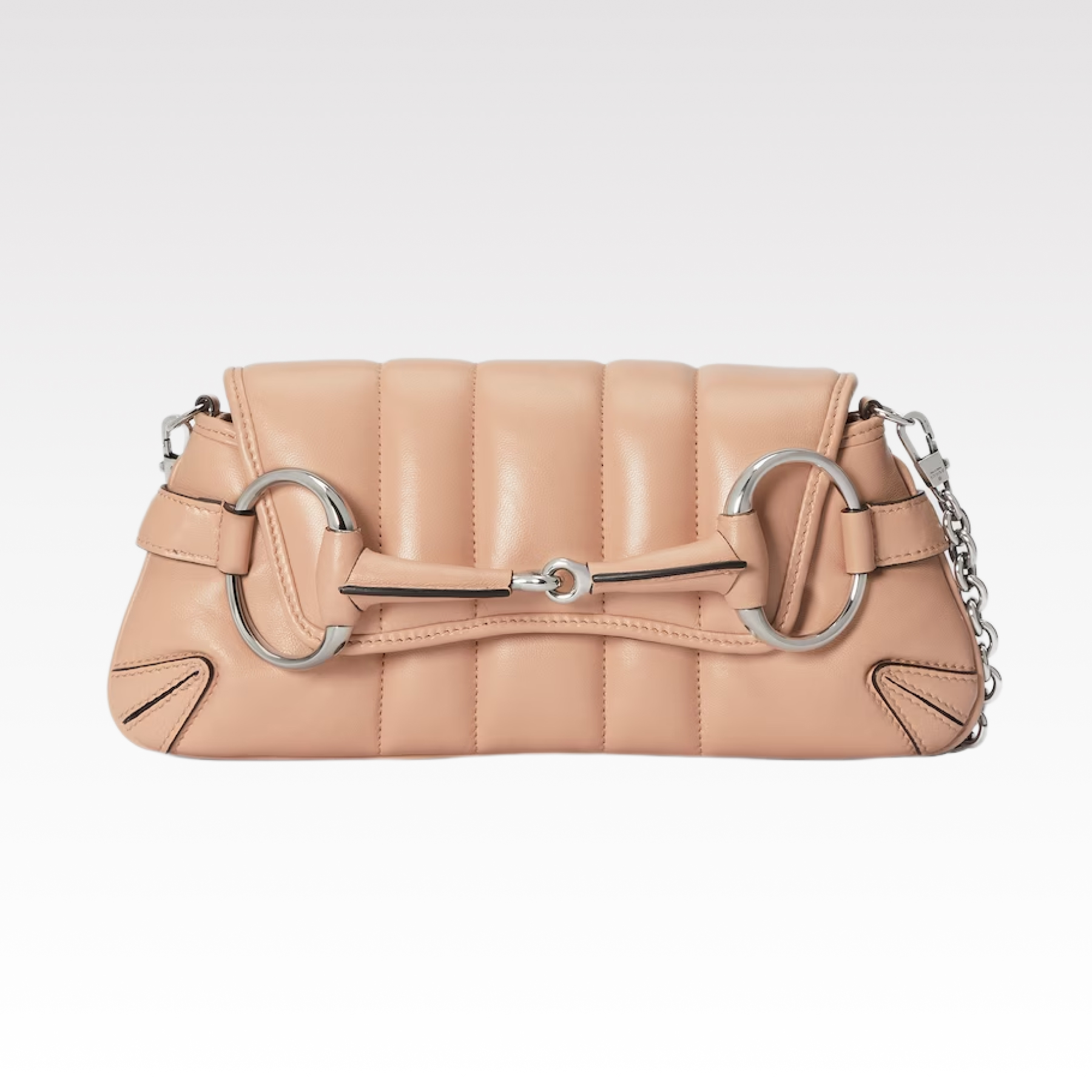 Gucci Horsebit Chain Small Shoulder Bag Rose Beige - Bag