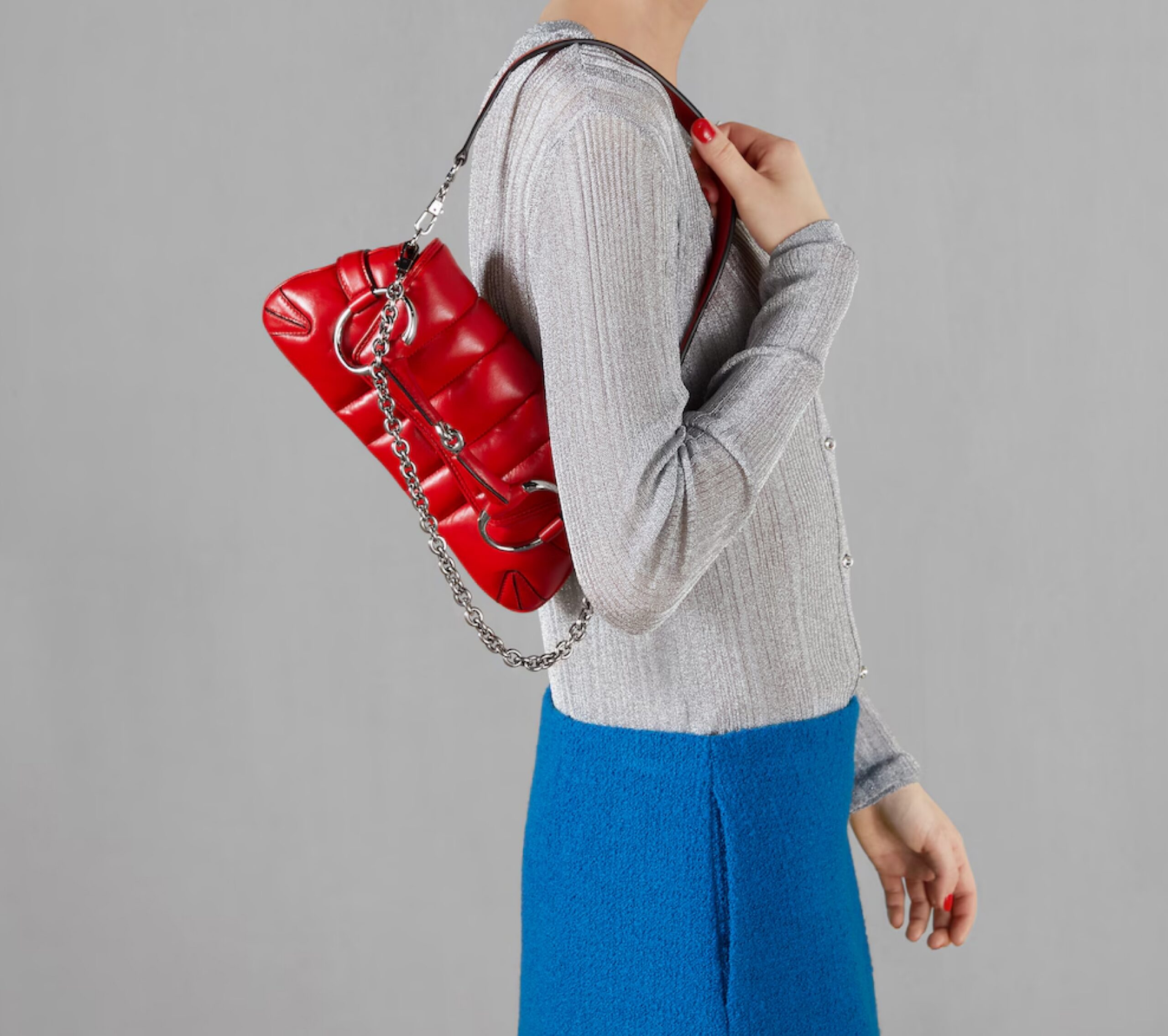 Gucci Horsebit Chain Small Shoulder Bag Red - Bag