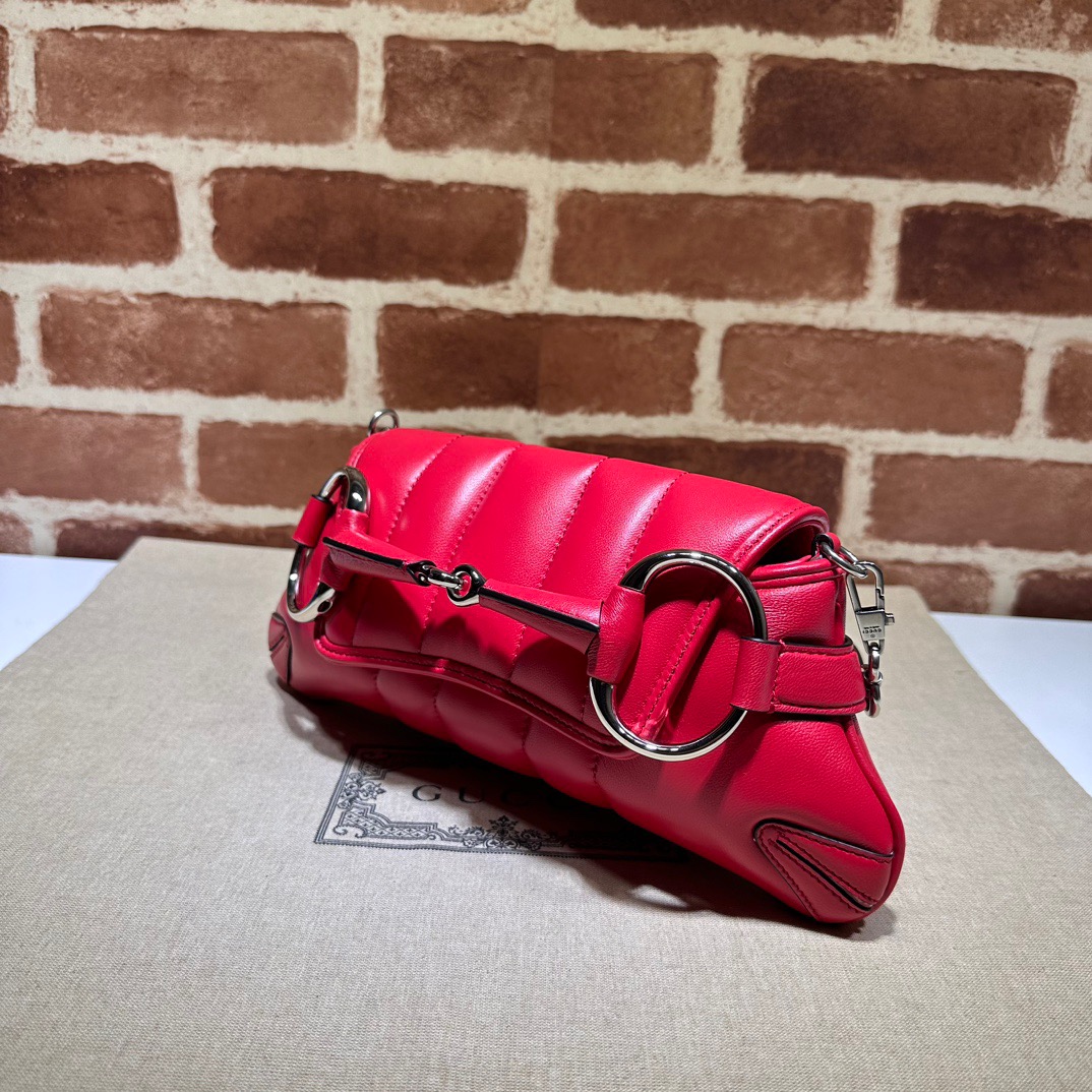 Gucci Horsebit Chain Small Shoulder Bag Red - Bag