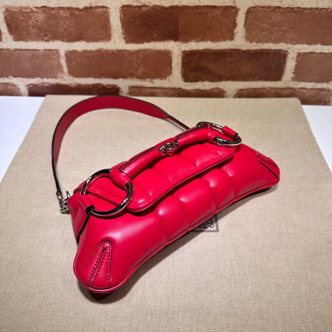 Gucci Horsebit Chain Small Shoulder Bag Red - Bag