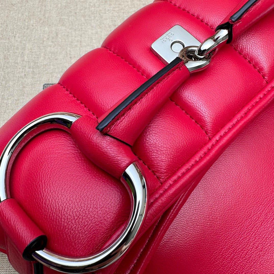 Gucci Horsebit Chain Small Shoulder Bag Red - Bag