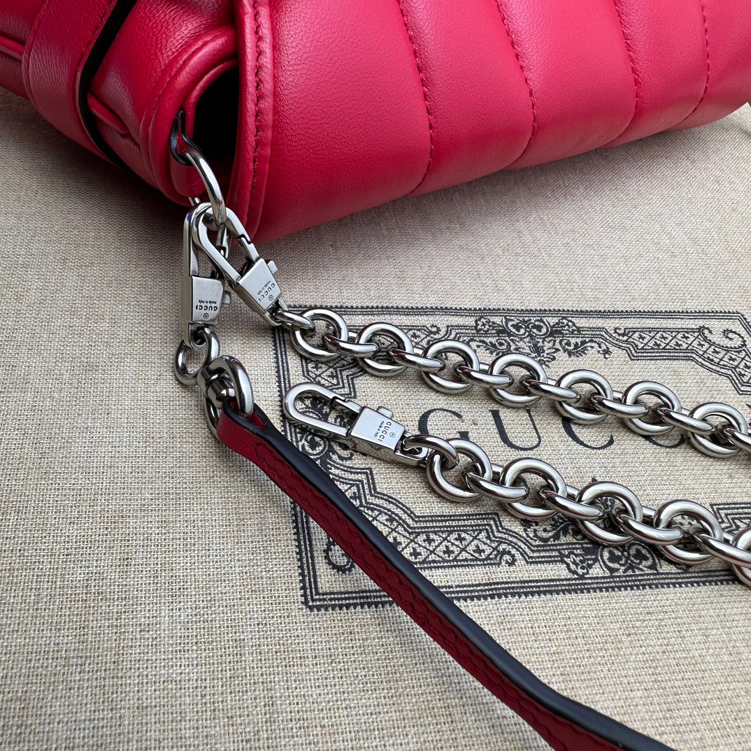Gucci Horsebit Chain Small Shoulder Bag Red - Bag